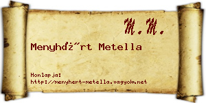 Menyhért Metella névjegykártya